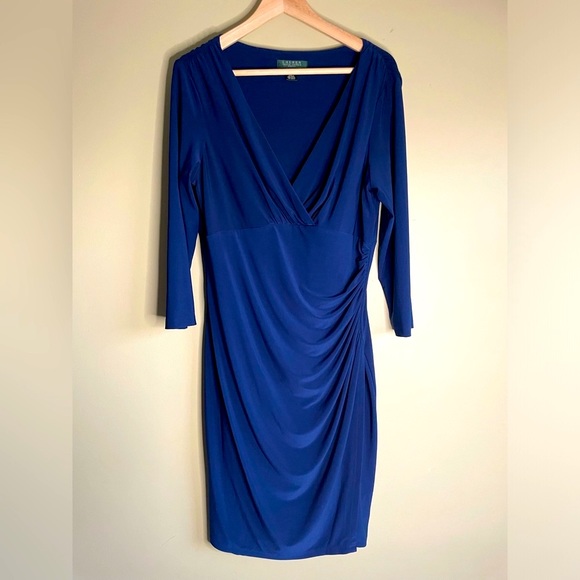 Ralph Lauren Rouched Knit Dress - Picture 1 of 4